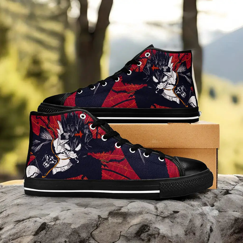 Black Clover Asta Devil Form Custom High Top Sneakers Shoes