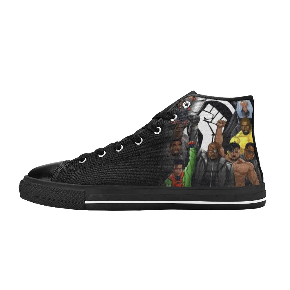 Black Panther Superheroes The 17 Greatest Of All Time Custom High Top Sneakers Shoes