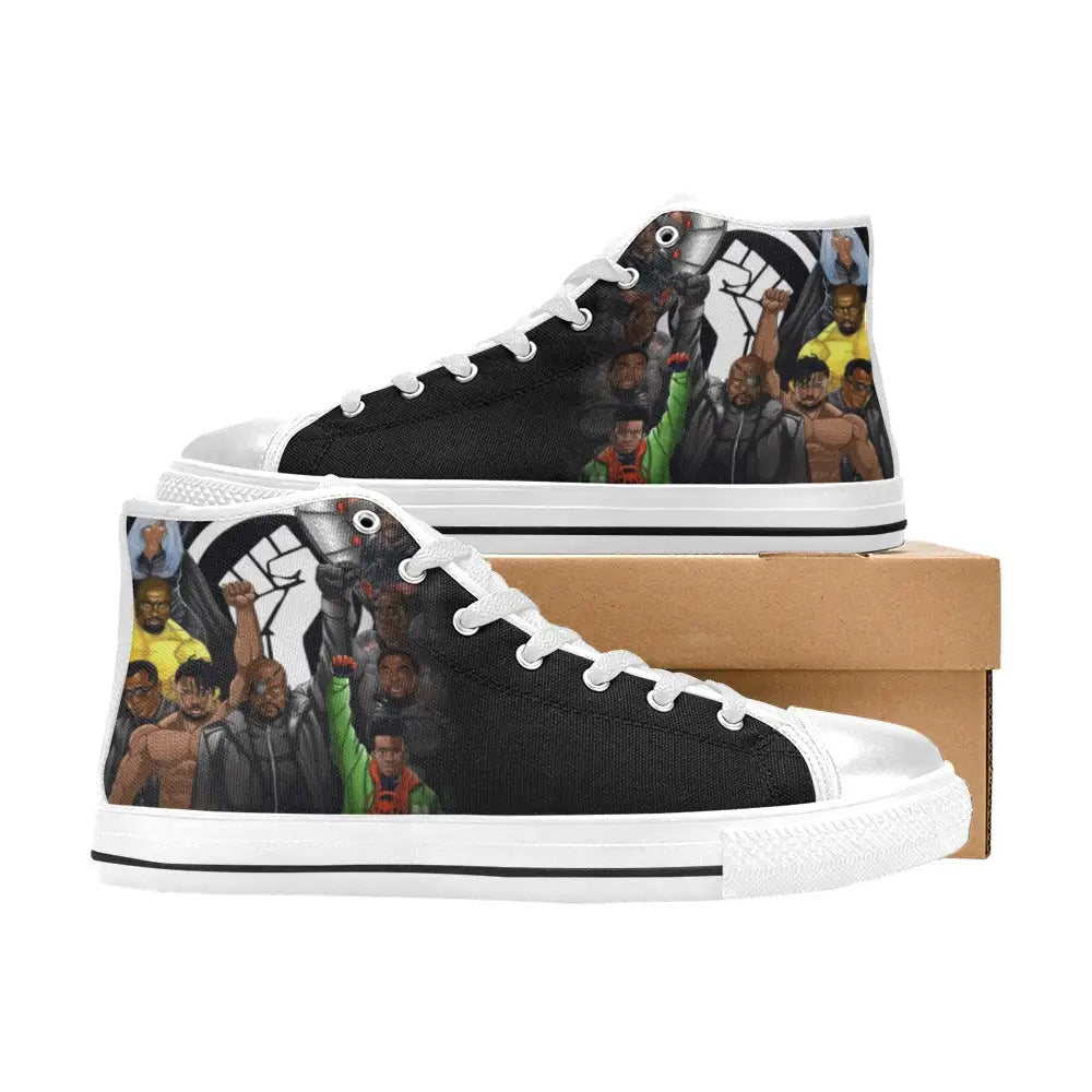 Black Panther Superheroes The 17 Greatest Of All Time Custom High Top Sneakers Shoes