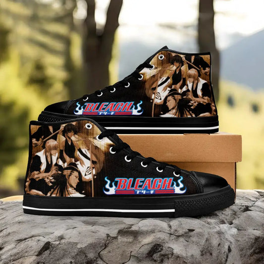 Bleach Byakuya Kuchiki Gin Ichimaru Soifon Custom High Top Sneakers Shoes