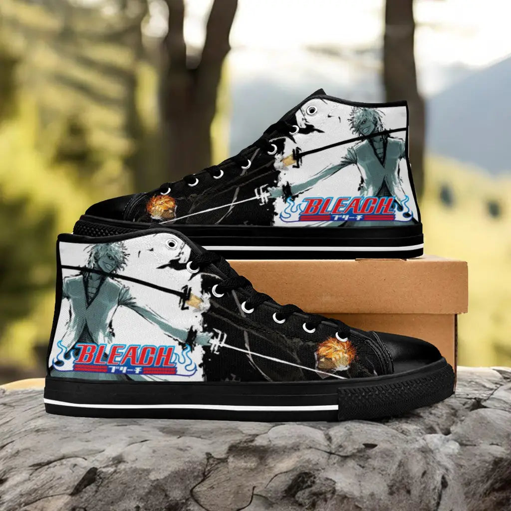 Bleach Final Getsuga Tenshou Ichigo Kurosaki Custom High Top Sneakers Shoes