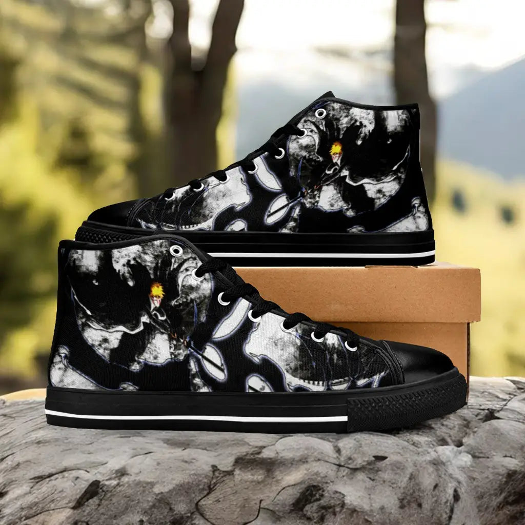 Bleach Ichigo Kurosaki Bankai Final Form Custom High Top Sneakers Shoes