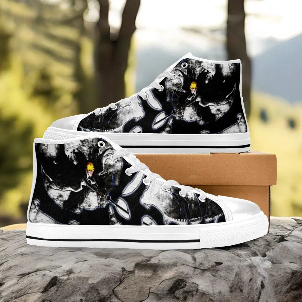 Bleach Ichigo Kurosaki Bankai Final Form Custom High Top Sneakers Shoes