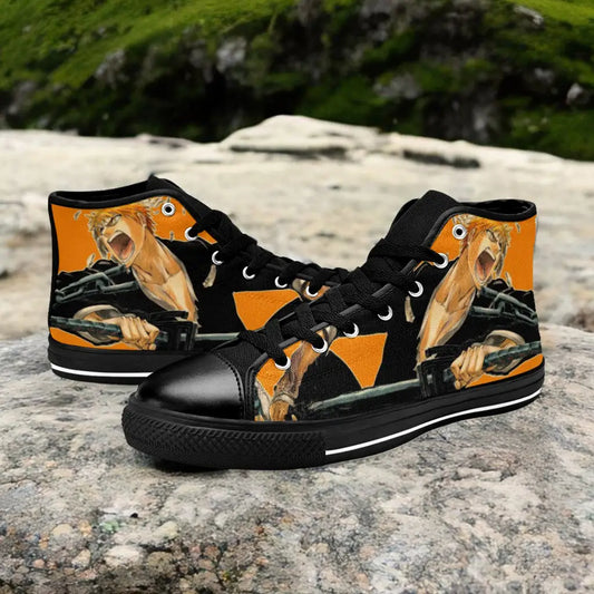 Bleach Ichigo Kurosaki Bankai Custom High Top Sneakers Shoes