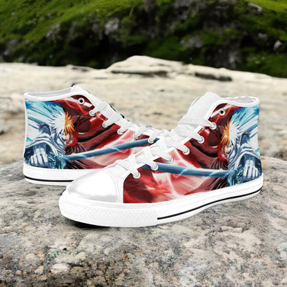 Bleach Ichigo Kurosaki Bankai Custom High Top Sneakers Shoes