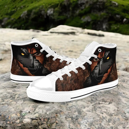 Bleach Ichigo Kurosaki Bankai Custom High Top Sneakers Shoes