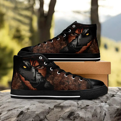 Bleach Ichigo Kurosaki Bankai Custom High Top Sneakers Shoes