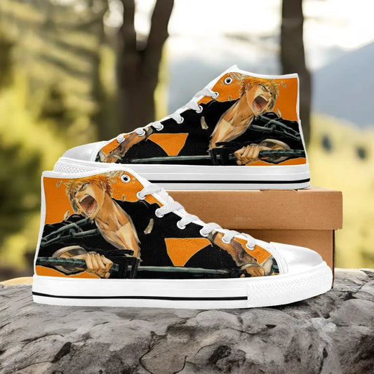Bleach Ichigo Kurosaki Bankai Custom High Top Sneakers Shoes