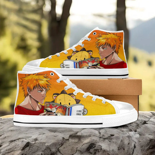 Bleach Ichigo Kurosaki Kon Custom High Top Sneakers Shoes