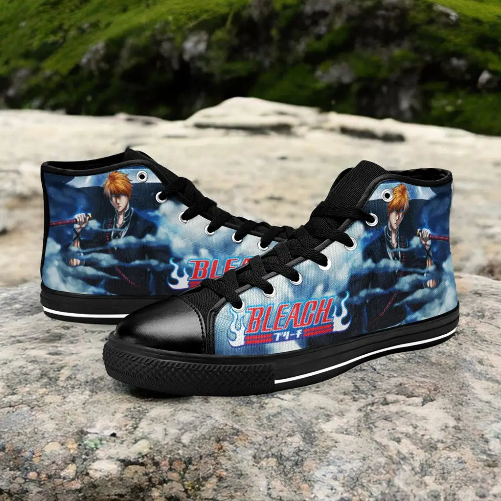 Bleach Kurosaki Ichigo Bankai Custom High Top Sneakers Shoes