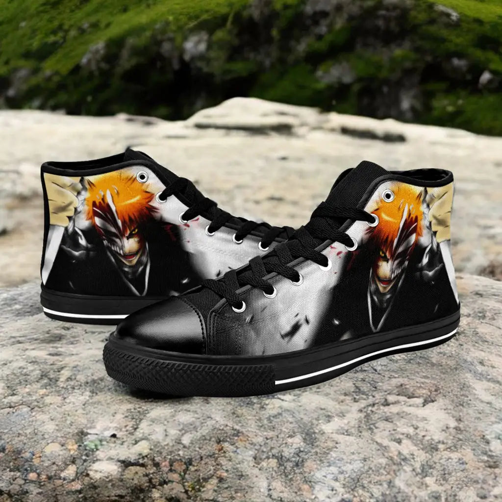 Bleach Kurosaki Ichigo Bankai Custom High Top Sneakers Shoes