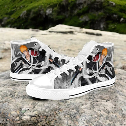 Bleach Kurosaki Ichigo Bankai Custom High Top Sneakers Shoes