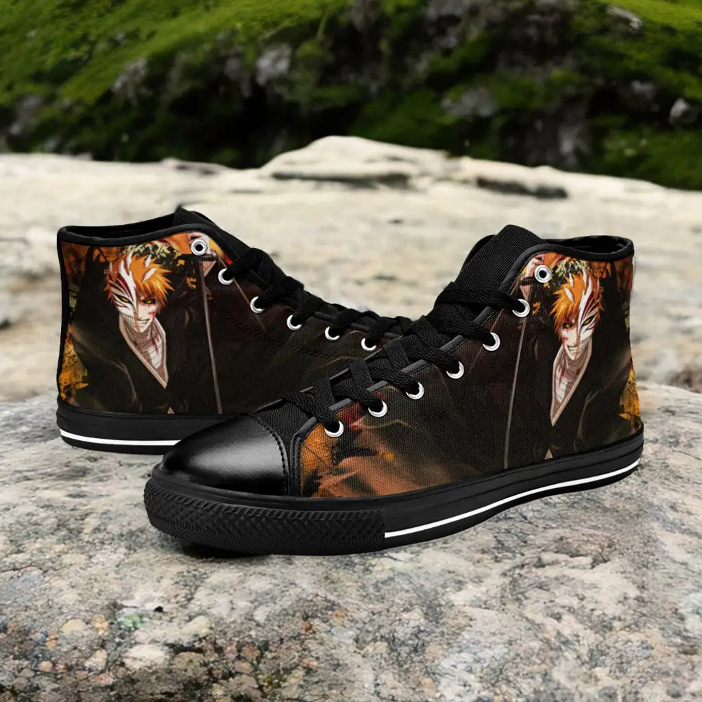 Bleach Kurosaki Ichigo Bankai Custom High Top Sneakers Shoes