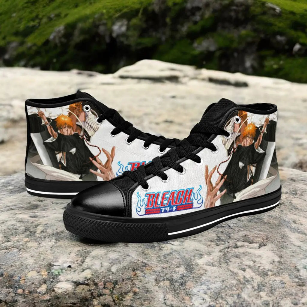 Bleach Kurosaki Ichigo Bankai Custom High Top Sneakers Shoes