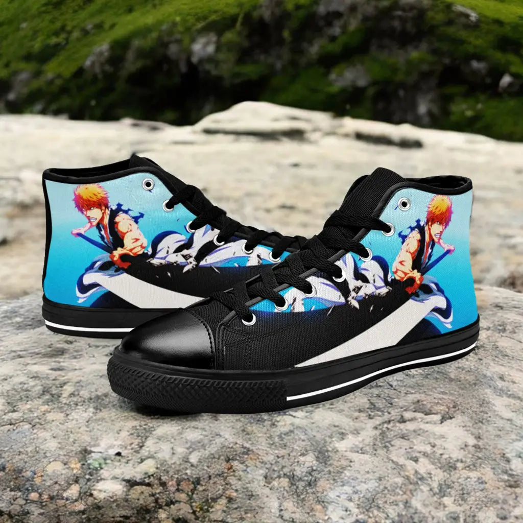 Bleach Kurosaki Ichigo Bankai Custom High Top Sneakers Shoes