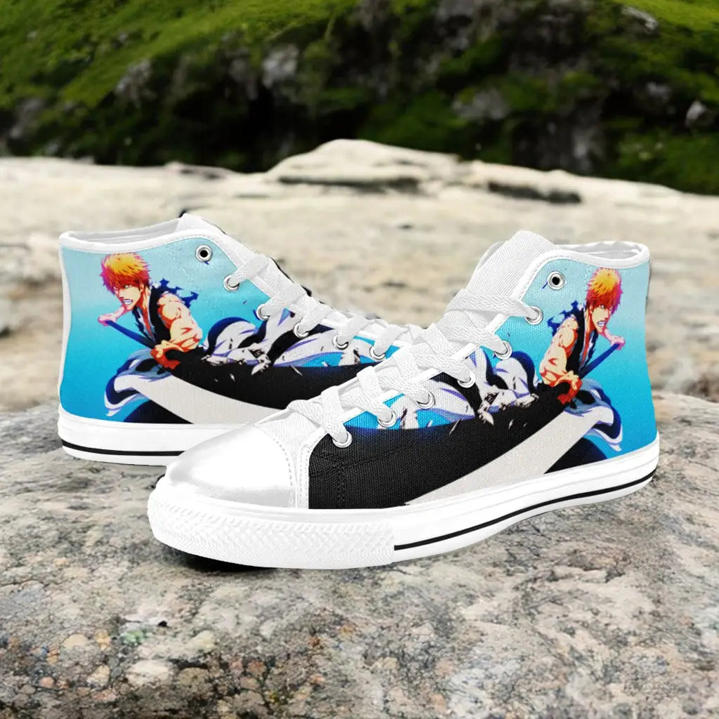 Bleach Kurosaki Ichigo Bankai Custom High Top Sneakers Shoes