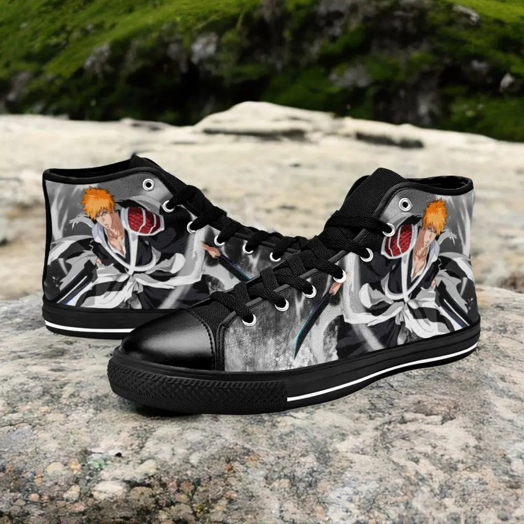 Bleach Kurosaki Ichigo Bankai Custom High Top Sneakers Shoes