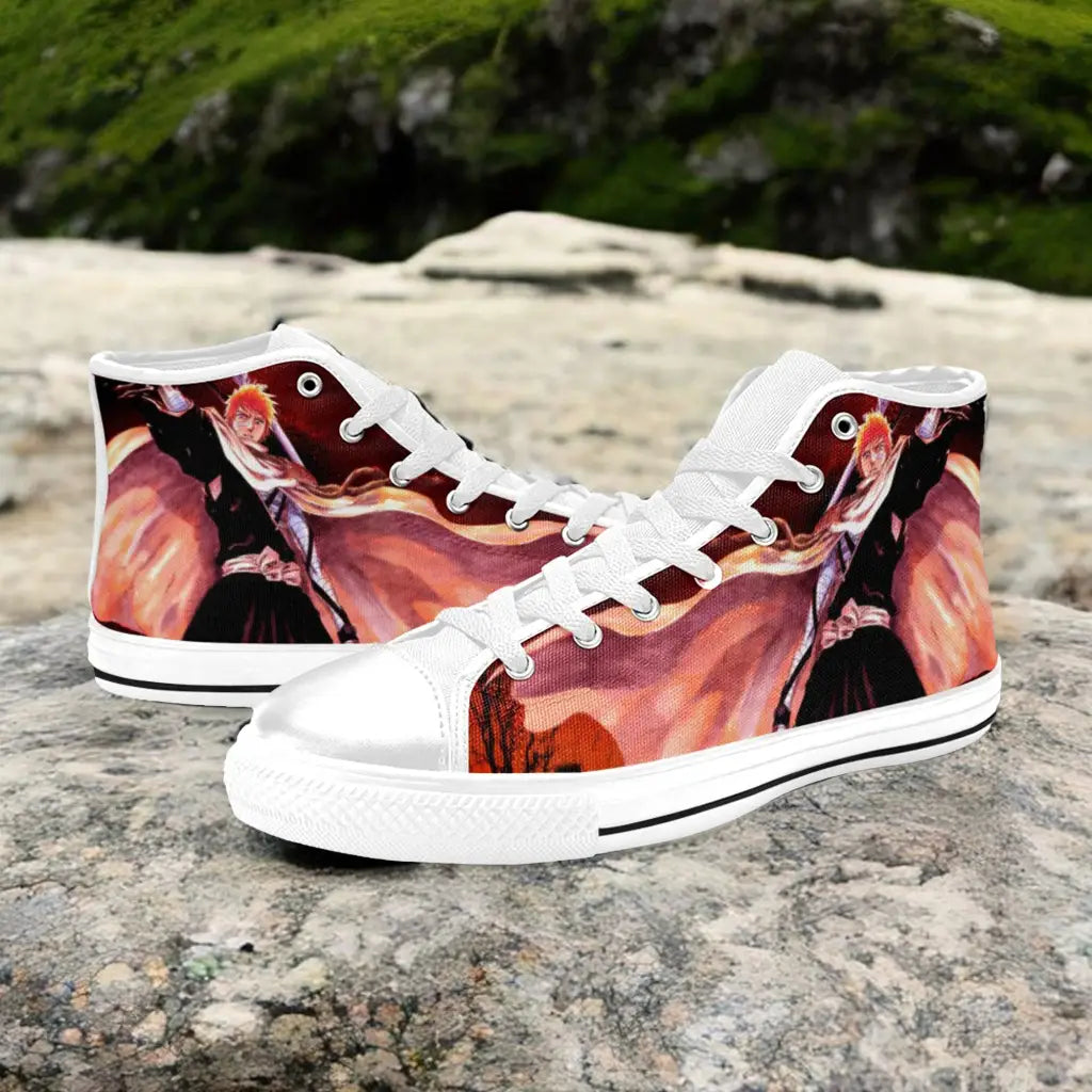 Bleach Kurosaki Ichigo Bankai Custom High Top Sneakers Shoes