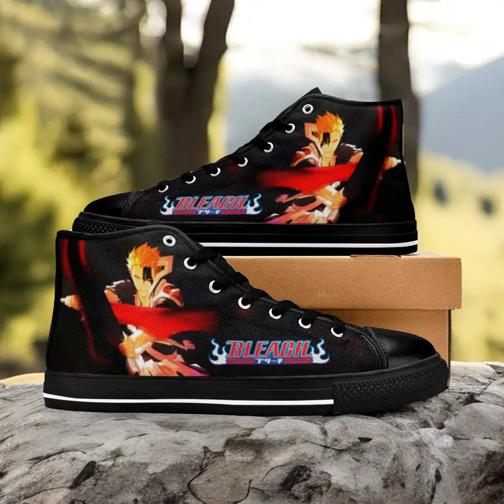 Bleach Kurosaki Ichigo Bankai Custom High Top Sneakers Shoes