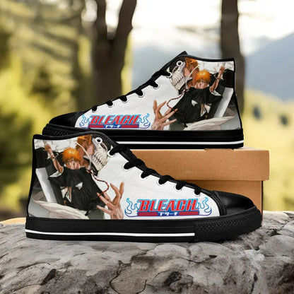 Bleach Kurosaki Ichigo Bankai Custom High Top Sneakers Shoes