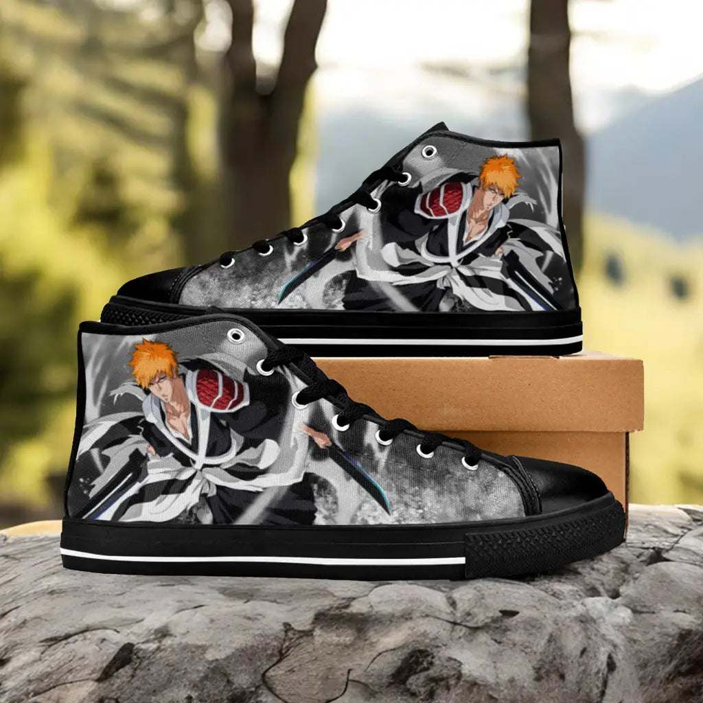 Bleach Kurosaki Ichigo Bankai Custom High Top Sneakers Shoes