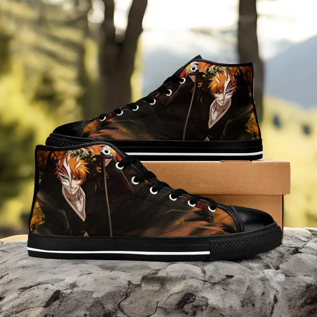 Bleach Kurosaki Ichigo Bankai Custom High Top Sneakers Shoes