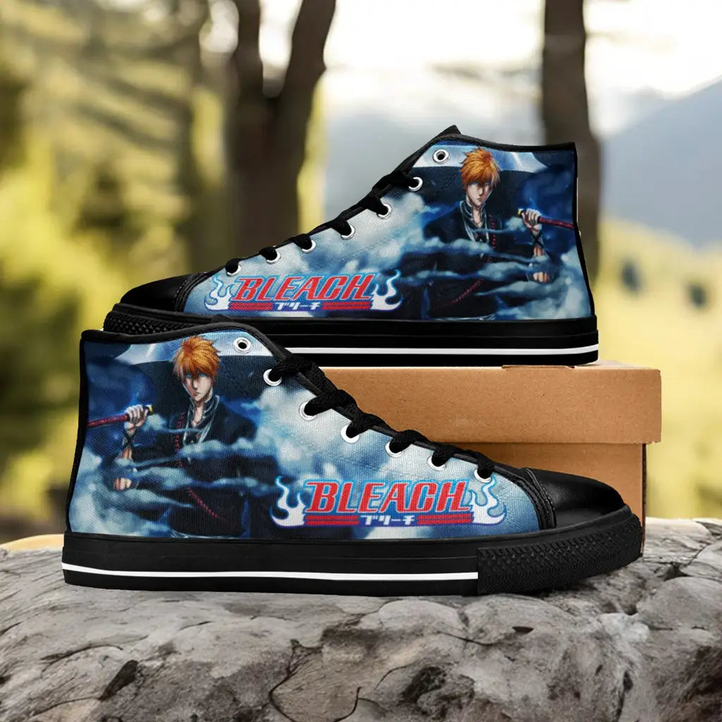 Bleach Kurosaki Ichigo Bankai Custom High Top Sneakers Shoes