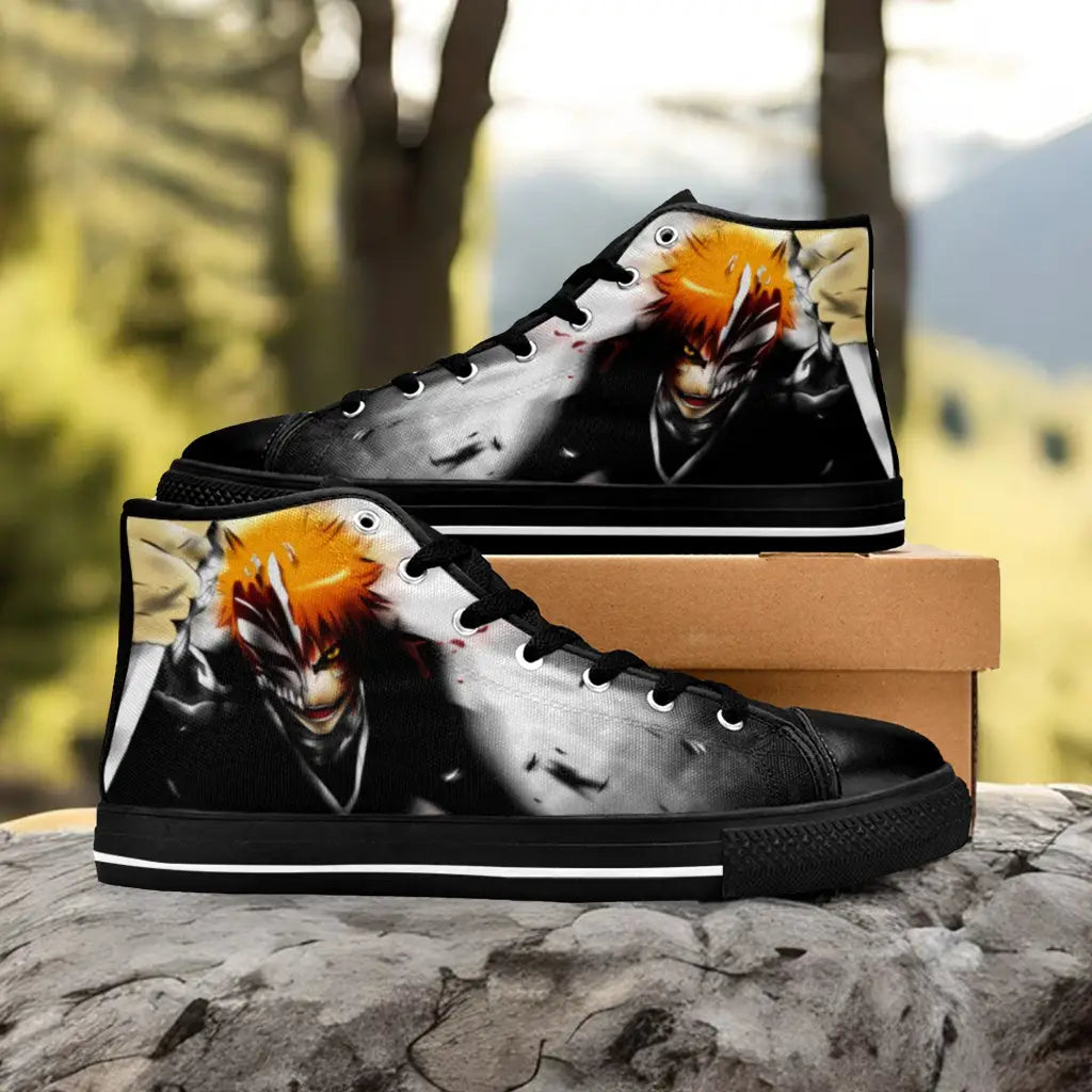 Bleach Kurosaki Ichigo Bankai Custom High Top Sneakers Shoes