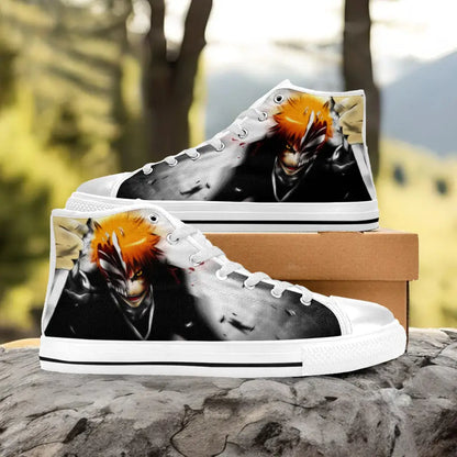 Bleach Kurosaki Ichigo Bankai Custom High Top Sneakers Shoes