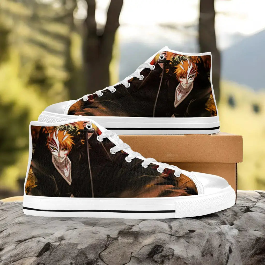 Bleach Kurosaki Ichigo Bankai Custom High Top Sneakers Shoes