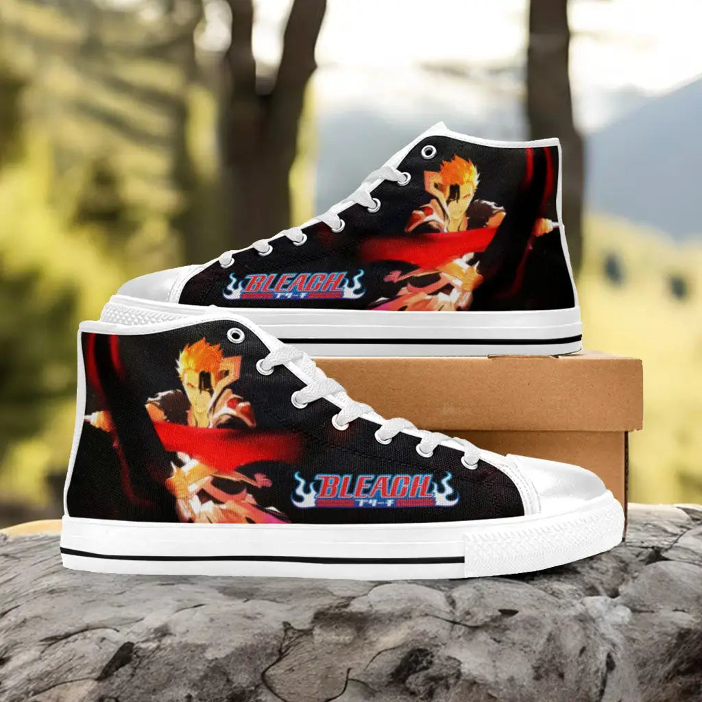 Bleach Kurosaki Ichigo Bankai Custom High Top Sneakers Shoes