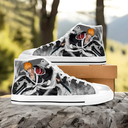 Bleach Kurosaki Ichigo Bankai Custom High Top Sneakers Shoes