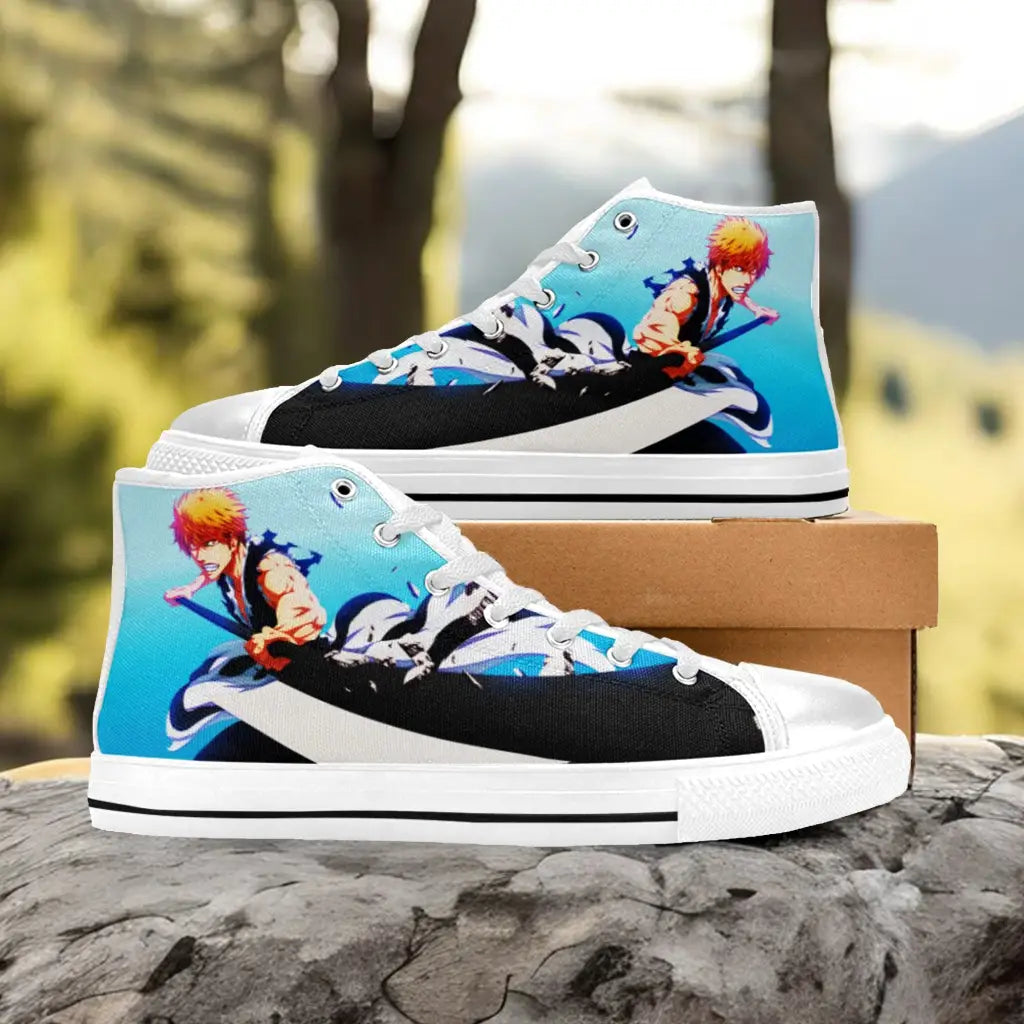 Bleach Kurosaki Ichigo Bankai Custom High Top Sneakers Shoes