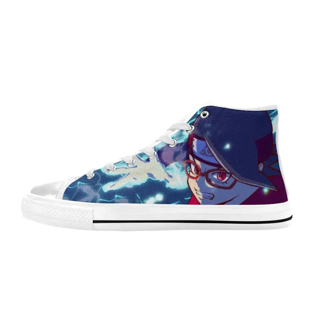 Boruto Naruto Next Generations Uchiha Sarada Shoes High Top Sneakers