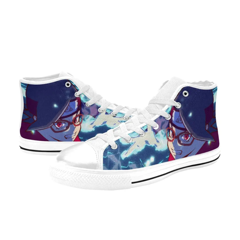 Boruto Naruto Next Generations Uchiha Sarada Shoes High Top Sneakers