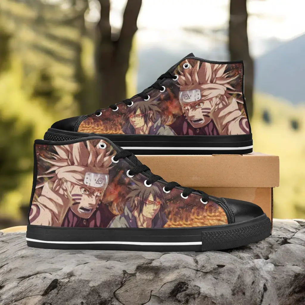 Boruto Naruto Uchiha Sasuke Custom High Top Sneakers Shoes