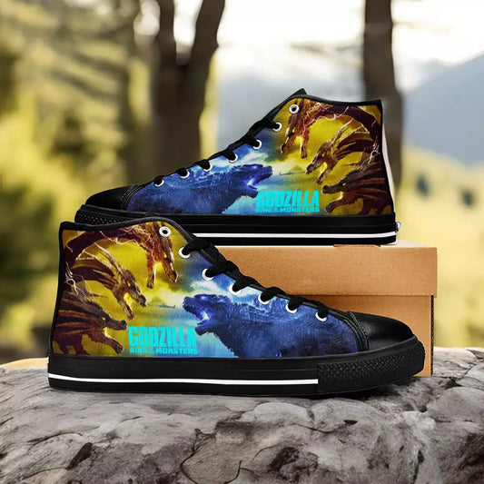 Burning Godzilla Vs King Ghidorah Custom High Top Sneakers Shoes