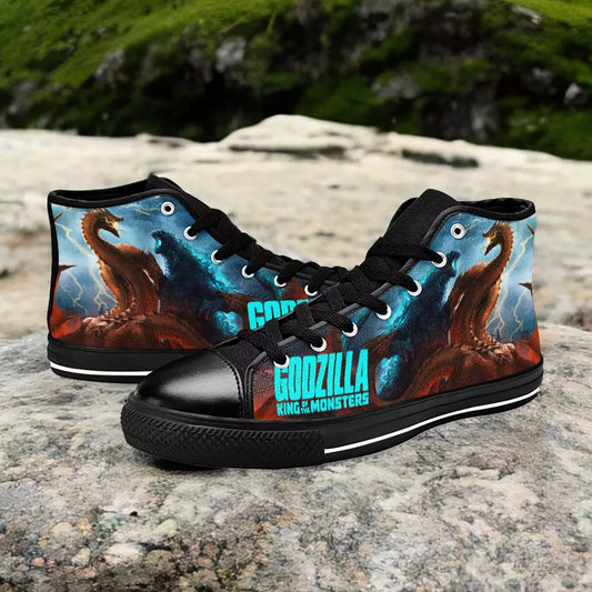 Burning Godzilla Vs King Ghidorah Custom High Top Sneakers Shoes