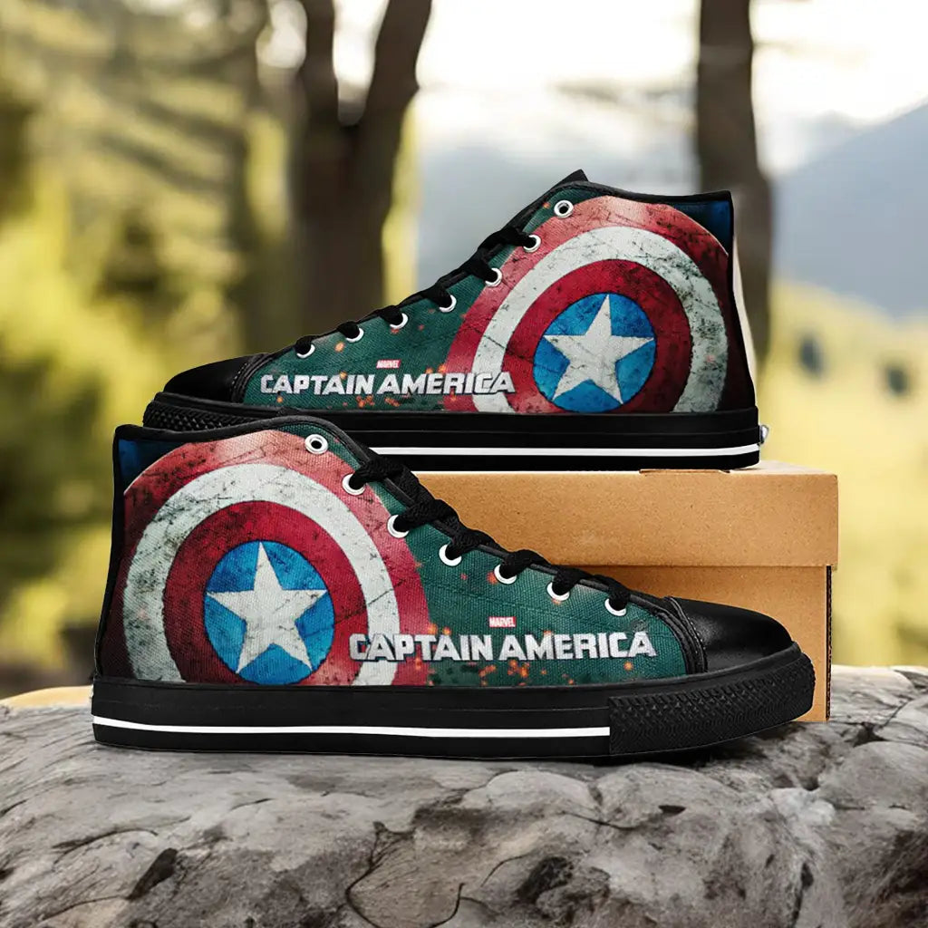 Captain America Custom High Top Sneakers Shoes