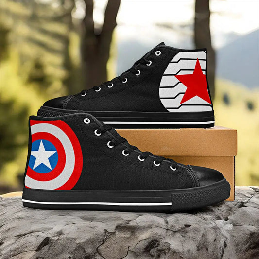 Captain America v Winter Soldier Custom High Top Sneakers Shoes