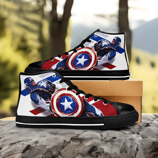 Captain America Winter Soldier Custom High Top Sneakers Shoes