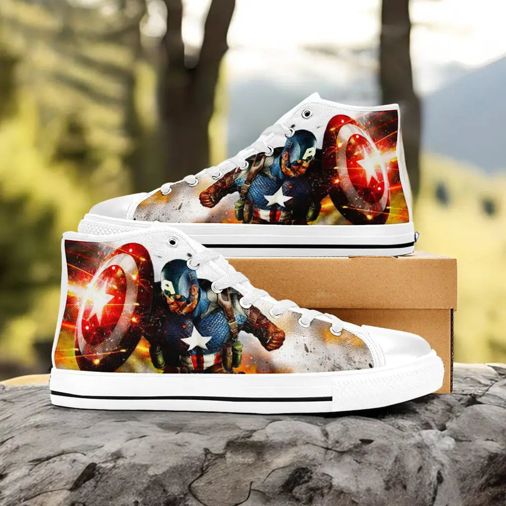 Captain America Winter Soldier Custom High Top Sneakers Shoes