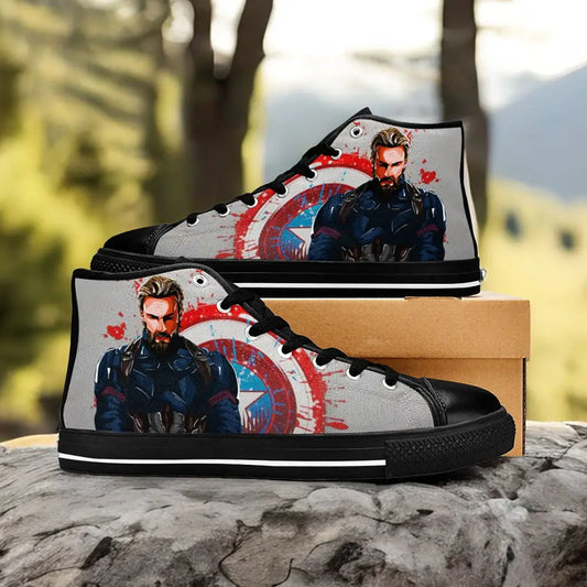 Captain America Winter Soldier Custom High Top Sneakers Shoes