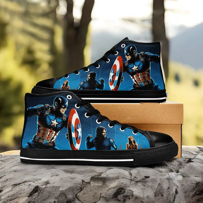 Captain America Winter Soldier Custom High Top Sneakers Shoes