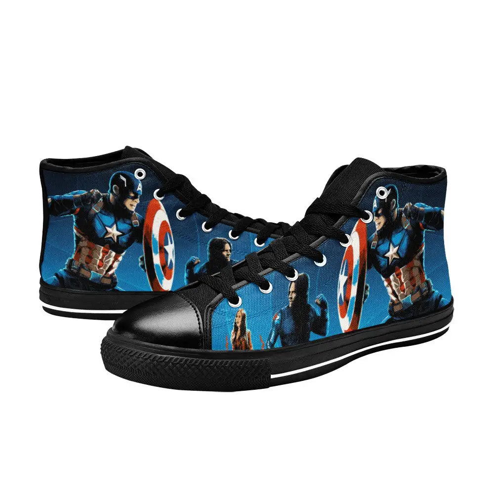 Captain America Winter Soldier Custom High Top Sneakers Shoes