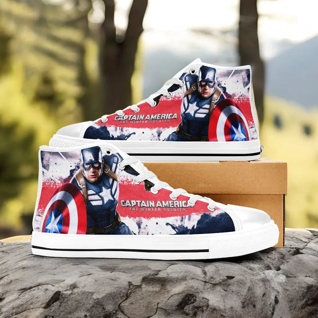 Captain America Winter Soldier Custom High Top Sneakers Shoes