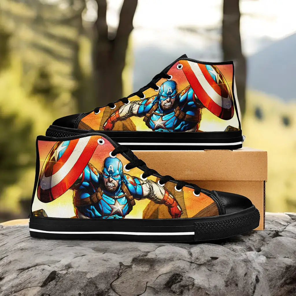 Captain America Winter Soldier Custom High Top Sneakers Shoes