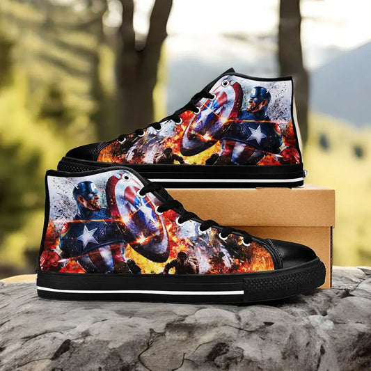 Captain America Winter Soldier Custom High Top Sneakers Shoes