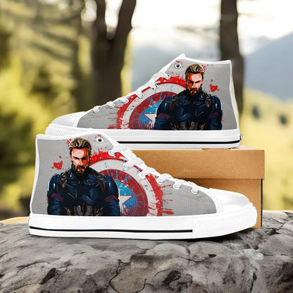 Captain America Winter Soldier Custom High Top Sneakers Shoes