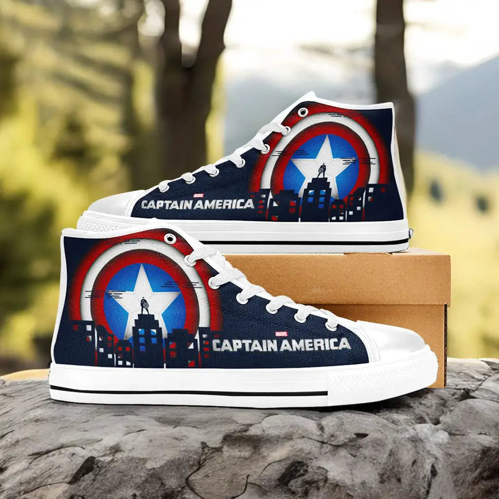 Captain America Winter Soldier Custom High Top Sneakers Shoes